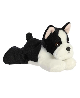 Aurora Small Eva Boston Terrier Mini Flopsie Adorable Plush Toy Black 8"