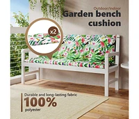 Garden Bench Cushions 2pcs Multicolor 59.1"x19.7"x2.8" Fabric