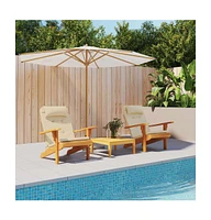 Adirondack Chair Cushions 2 pcs Beige Oxford Fabric