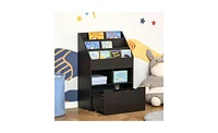 Slickblue Kids Shelf Book/Storage Cabinet – Space-Saving Organizer for Toys, Books, and Essentials