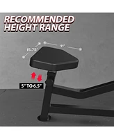 Er Kang Preacher Curl Bench, Plate Loaded Bicep Curl Machine, Bicep and Tricep Workout Equipment，2 in 1 Arm Training Machine for Home Gym