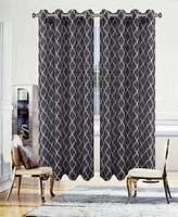 Superior Trellis Sheer 2-Piece Curtain Panels with Grommet Header Top, 52" X 84"