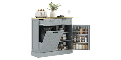Kitchen Storage Cabinet Space-Saving Organizer for Dishes, Pantry, and Kitchen Essentials