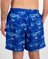 Club Room Men's Sailboat Graphic Swim Trunks, Exclusively at Macy's