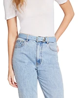 Steve Madden Curvy Topstitch Textured & Sculptural Keeper Glazed Belt Set