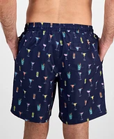 Club Room Men's Cocktail-Print Swim Trunks, Exclusively at Macy's