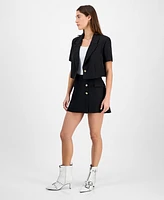 Bar Iii Women's Envelope-Front Mini Wrap Skirt, Exclusively at Macy's