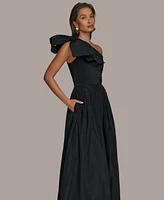 Donna Karan New York Women's Bow-Trim One-Shoulder Ball Gown