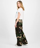 Madden Girl Juniors' High-Rise Parachute Cargo Pants