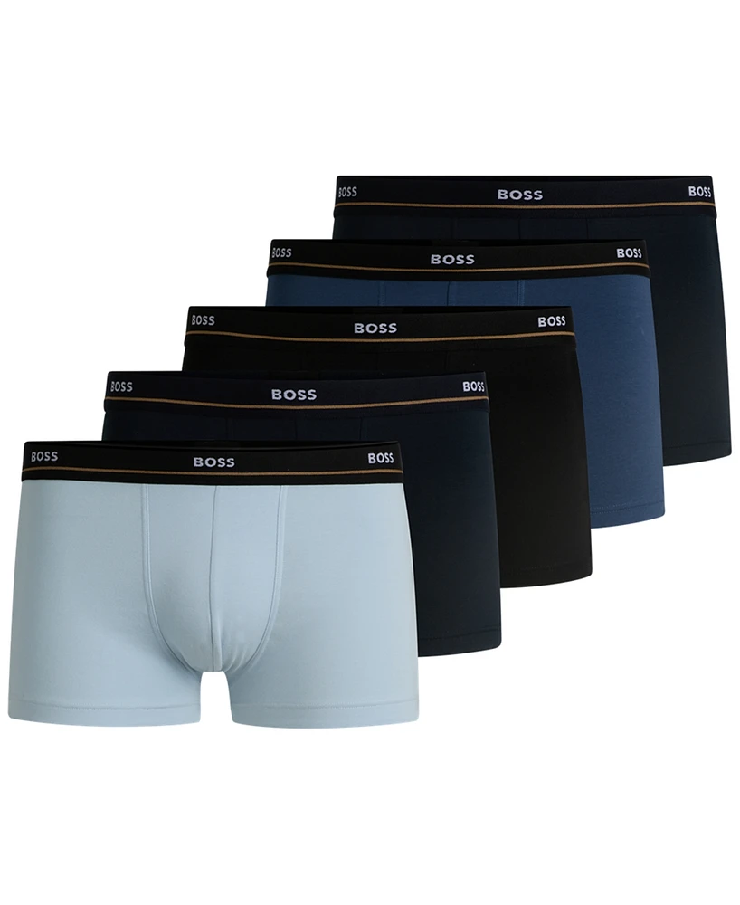 Boss by Hugo Men's 5-Pack Essential Logo Trunks
