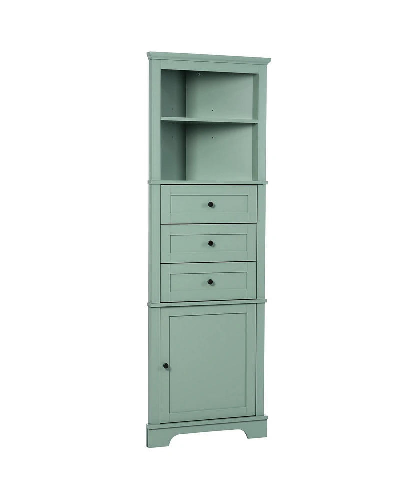 Slickblue Tall Cabinet with 3 Drawers – Space-Saving Storage Solution for Home, Office, or Bedroom