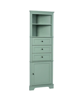 Slickblue Tall Cabinet with 3 Drawers – Space-Saving Storage Solution for Home, Office, or Bedroom