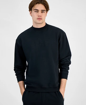 Boss by Hugo Men's David Relaxed-Fit Logo Embroidered Pajama Sweatshirt