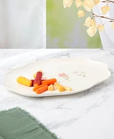 Haven 14" Scallop Floral Stoneware Serving Platter