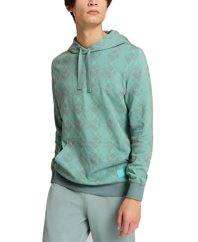 Puma Men's Essential Logomania Allover Print Hoodie