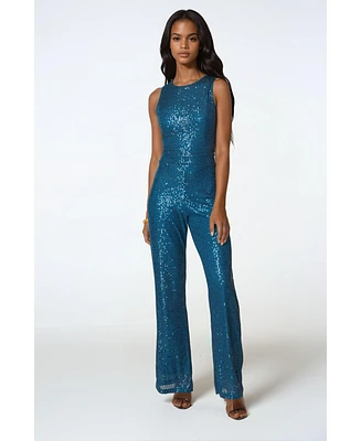 Bebe Women's Sequin Jumpsuit