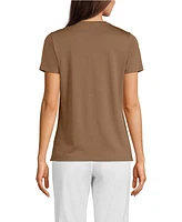 Lands' End Women's Petite Relaxed Supima Cotton V-Neck T-Shirt