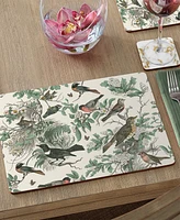 CounterArt Honeybloom Birds Hardboard Cork Placemats 15"x 11", Set of 4