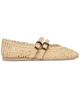 Dolce Vita Women's Baylee Sunflower Woven Double Buckle Mary Jane Flats