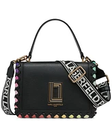 Karl Lagerfeld Paris Simone Flap Crossbody with Rainbow Stitching