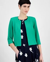 Sandra Darren Petite Textured Cascading Florals 2-Pc. Jacket Dress