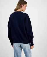Guess Women's Cecilia Rhinestone Logo Sweatshirt