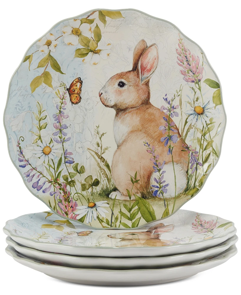 Certified International Easter Meadow Dinner Plates, Set of 4