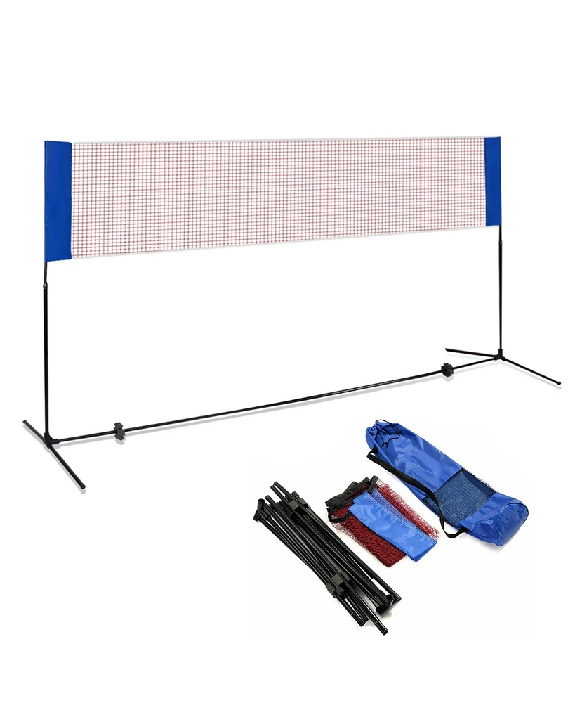 14 x 5 Feet Portable Beach Training Badminton Net with Carrying Bag