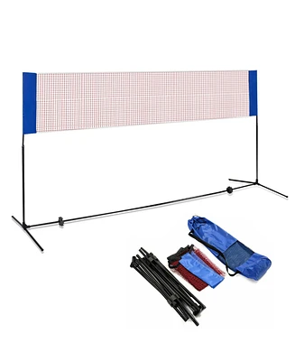 14 x 5 Feet Portable Beach Training Badminton Net with Carrying Bag