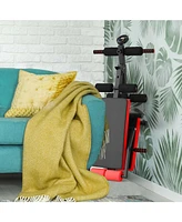 Kuyotq Multi-Functional Foldable Weight Bench Adjustable Sit-up Board with Monitor