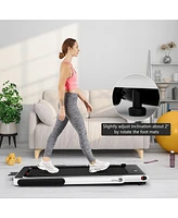 2.25HP 2 in 1 Folding Treadmill with App Speaker Remote Control