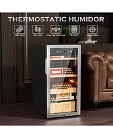 Miuguyo 82L Electric Humidor, Cigar Humidor for 750 Cigars, Cooling, Heating and Humidity Control