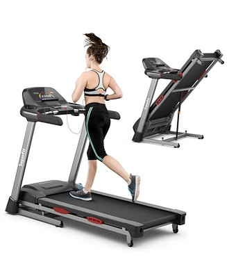 4.75 Hp Folding Treadmill with Auto Incline and 20 Preset Programs