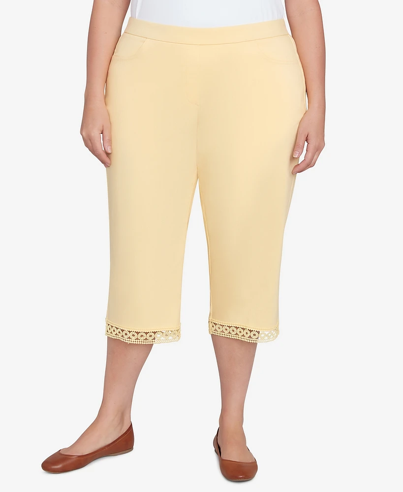 Alfred Dunner Plus Dress Code Comfort Allure Embellished Capri Pants