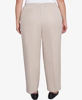 Alfred Dunner Plus Kensington Gardens Relaxed Linen Average Length Pants