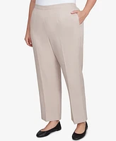 Alfred Dunner Plus Kensington Gardens Relaxed Linen Average Length Pants