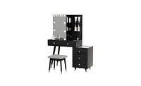 Slickblue Mirror Cabinet with Led Strips – Modern Bathroom Storage Cabinet with Adjustable Shelves