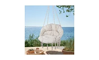 Hammock Chair Macrame Swing Cozy Hanging Chair for Indoor and Outdoor Relaxation