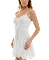 Trixxi Juniors' Eyelet Fit & Flare Dress