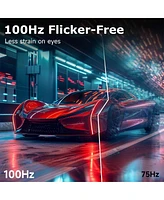 memzuoix Monitor 24 Inch 100Hz, Computer Monitor with Hdmi Vga Ports, 1080P Pc Monitor with Low Blue Light Ips Eye Care, Build-in FreeSync and Audio O