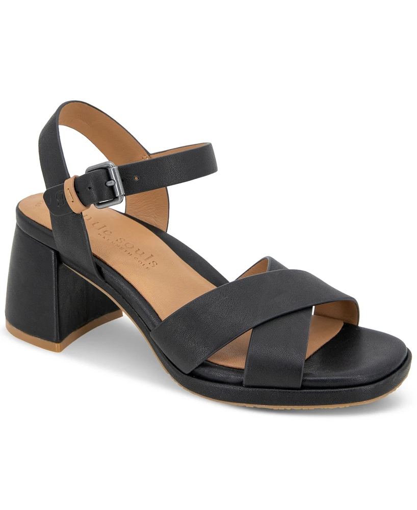 Gentle Souls Women's Rimini Block-Heel Dress Sandals