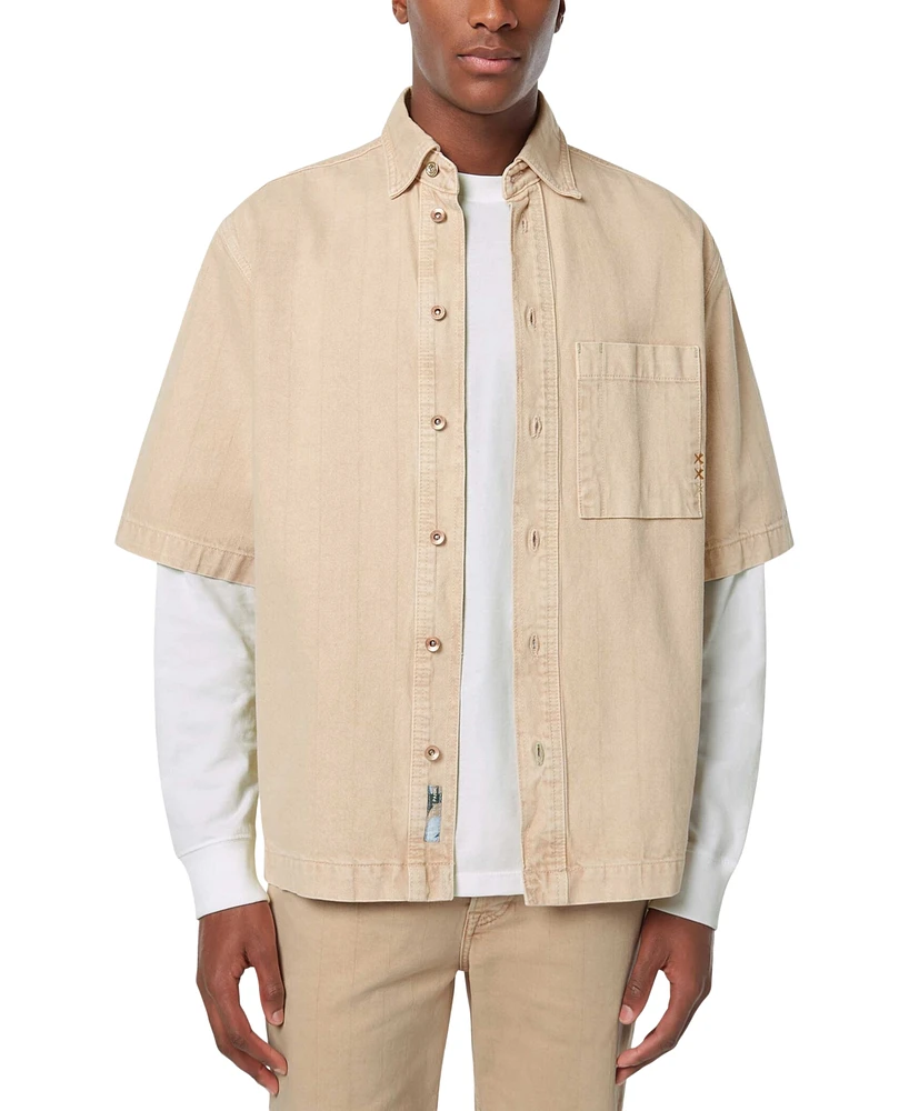 Scotch & Soda Men's Regular-Fit Button-Down Washed Denim Shirt