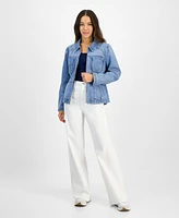 Democracy Women's Cotton Denim Peplum-Hem Jacket