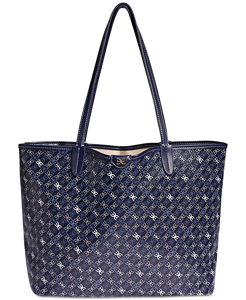 Sam Edelman Harper Extra-Large Monogram Reversible Shopper Bag