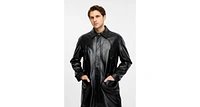 Men's Leather Trenchcoat