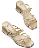 kate spade new york Women's Carolina Bow-Trim Block-Heel Sandals