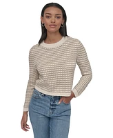 Dkny Jeans Women's Cotton Chunky-Stitch Crewneck Sweater - Kn4