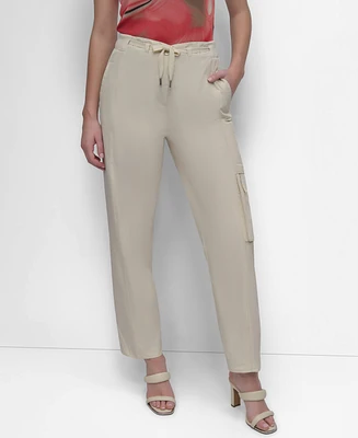 Dkny Women's High-Rise Taffeta Cargo Pants