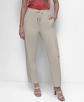 Dkny Women's High-Rise Taffeta Cargo Pants