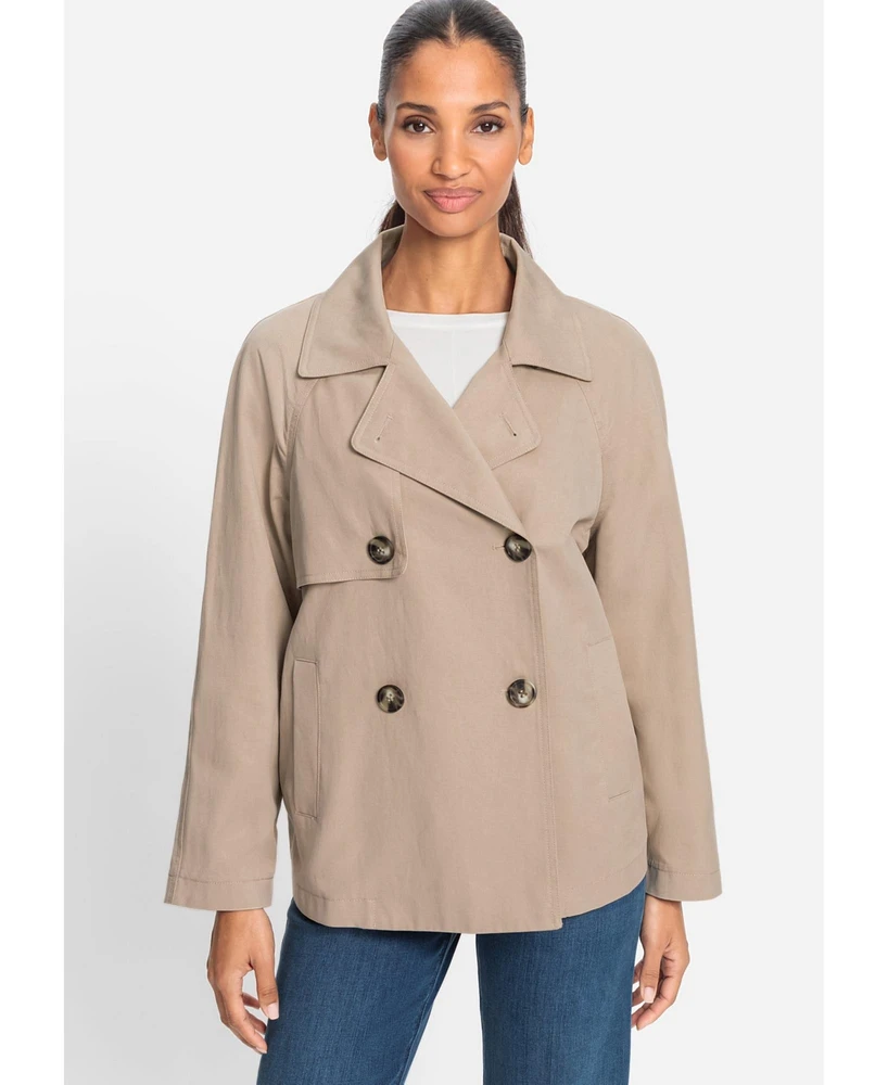 Olsen Women's Cropped Trench